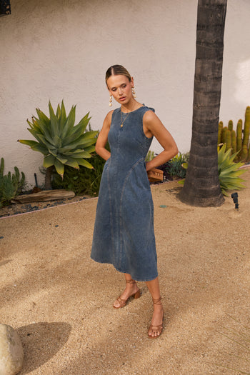 Christy Denim Midi Dress