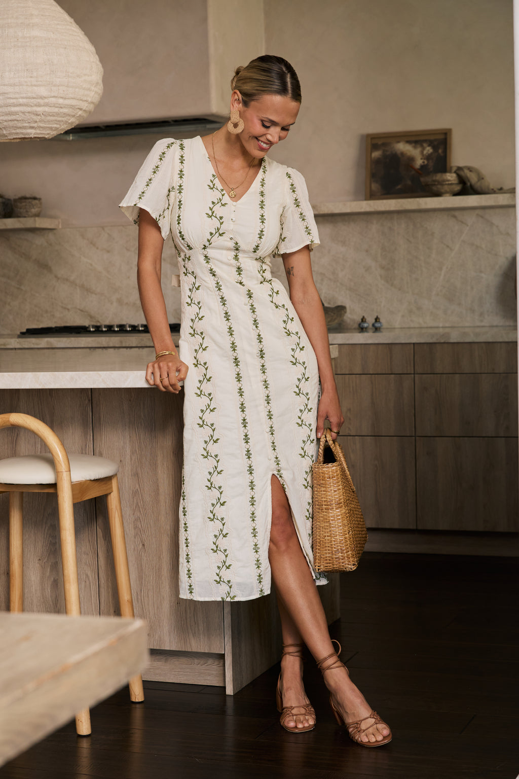 Emmy Embroidered Midi Dress Emmy Embroidered Midi Dress