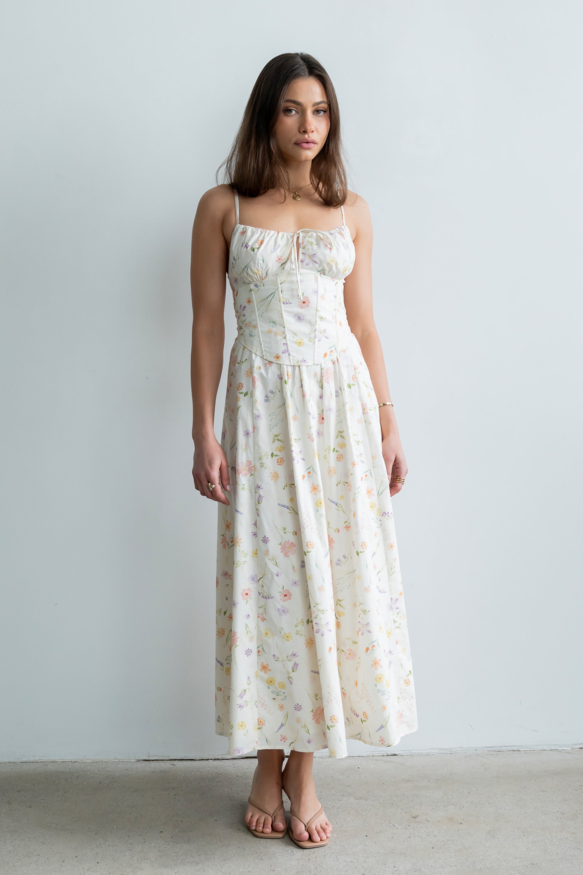 gray floral midi dress Grey Floral Lace Midi Dress self-portrait-US