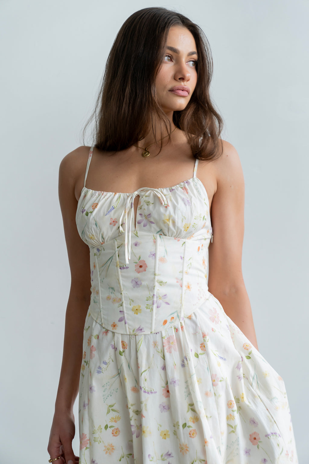 floral midi dress spaghetti strap Garden Poetry Cream Floral Maxi Dress | Trendy Women's Dress