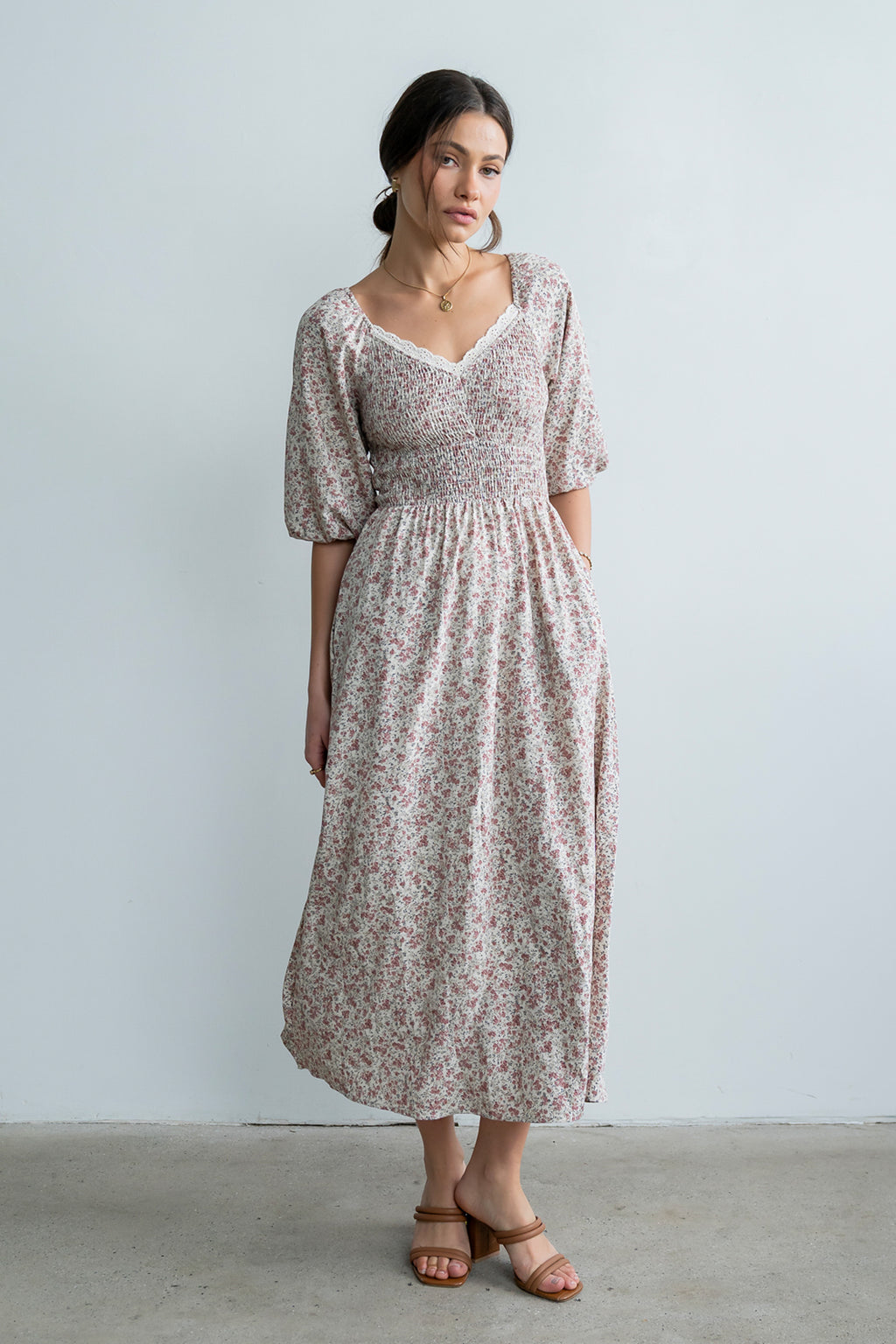 maxi smock dress Darcey Smocked Maxi Dress