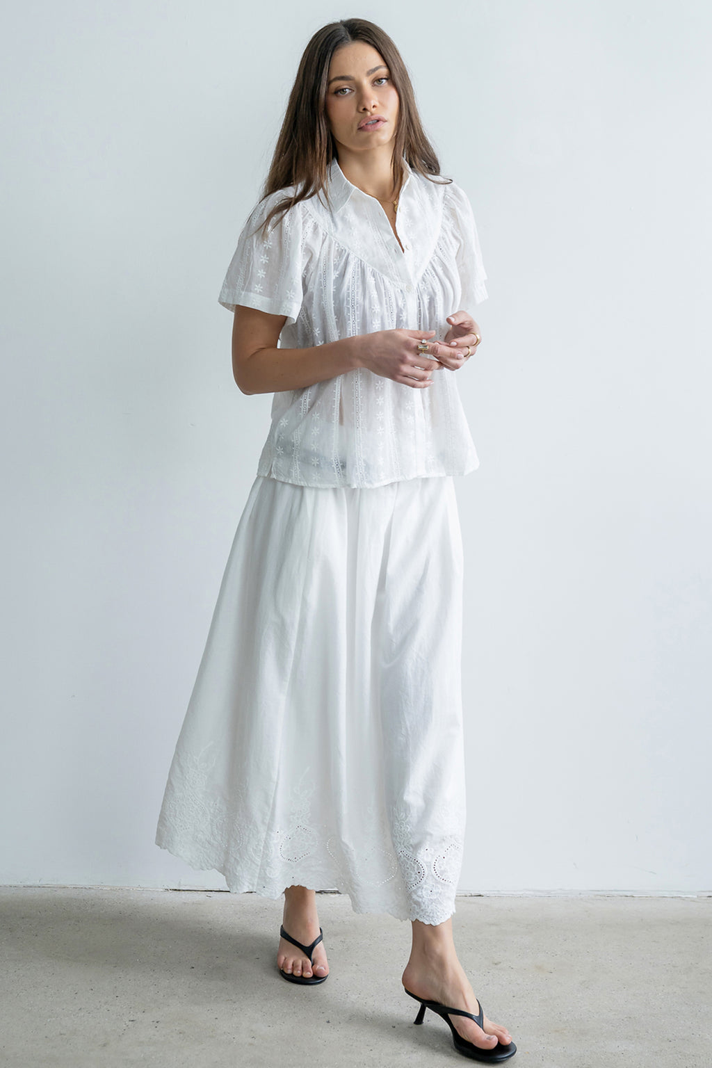 Chloe Embroidered Maxi Skirt