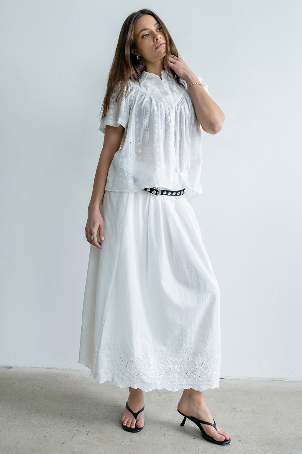 Tina Sheer Button Up