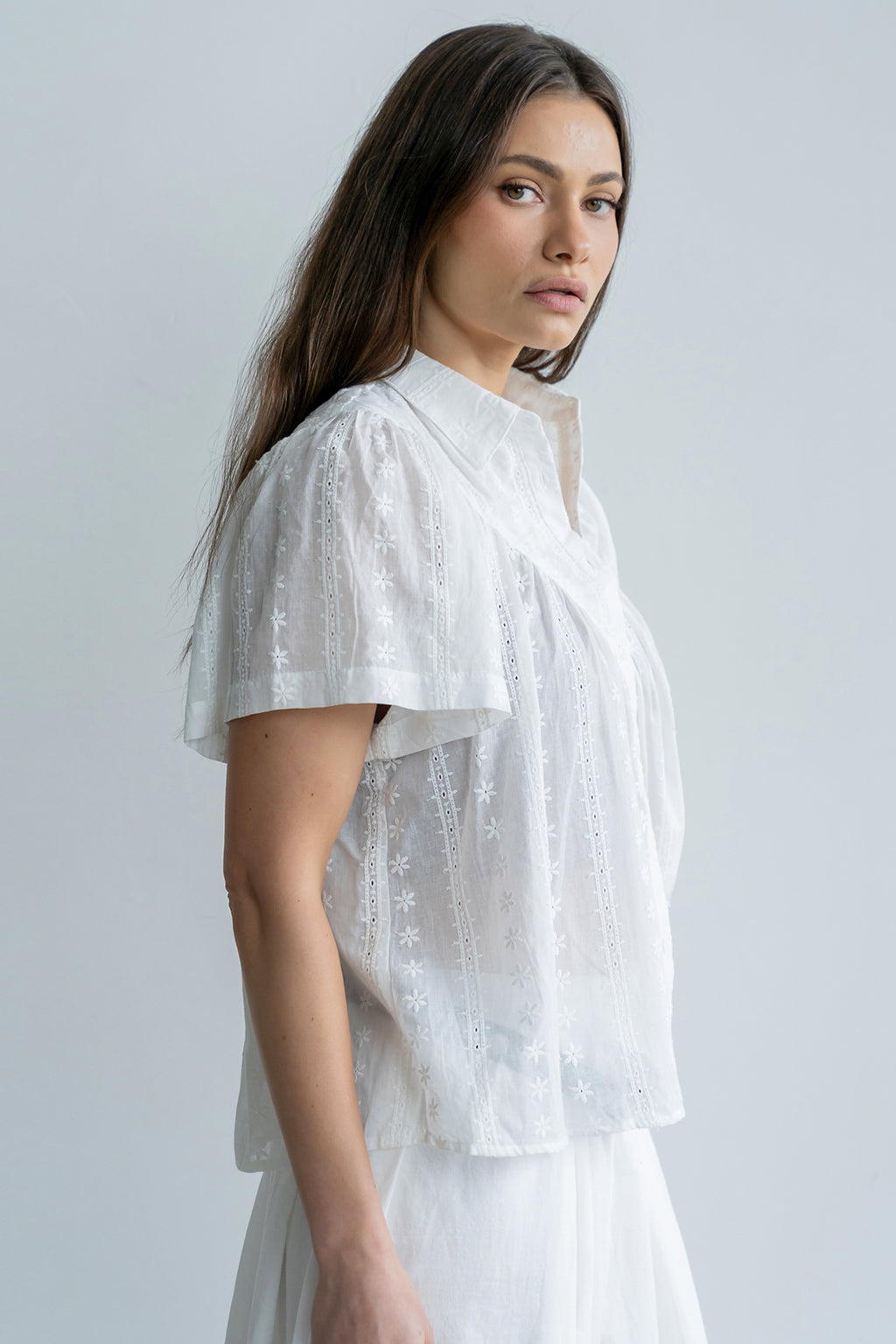 Tina Sheer Button Up