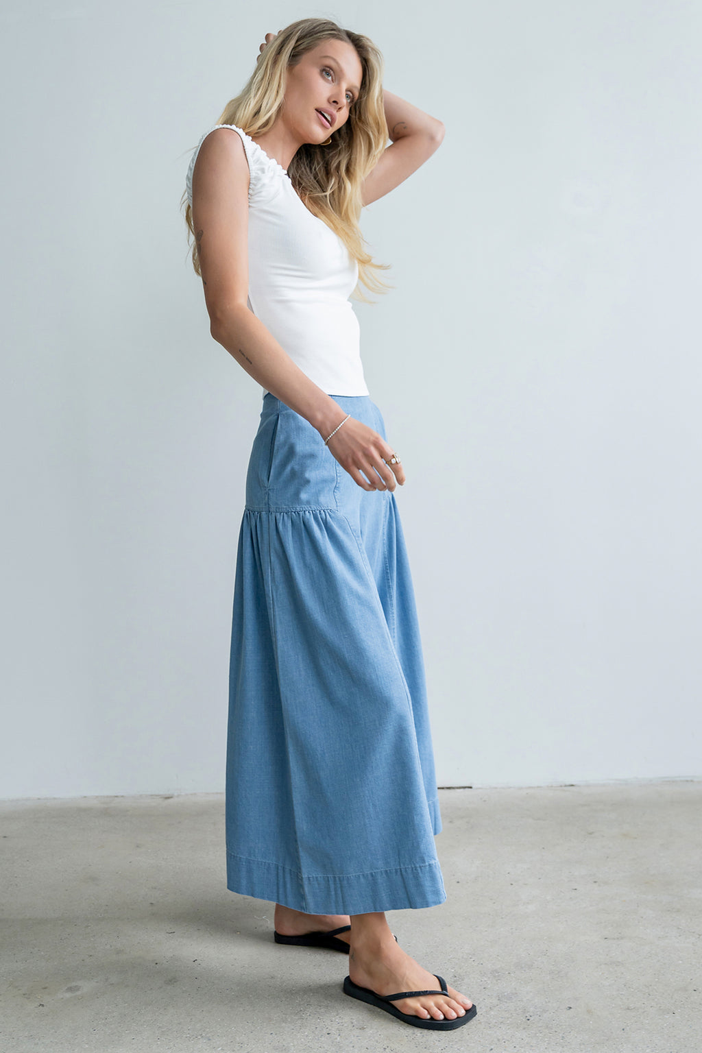Kali Cropped Wide Leg Pants