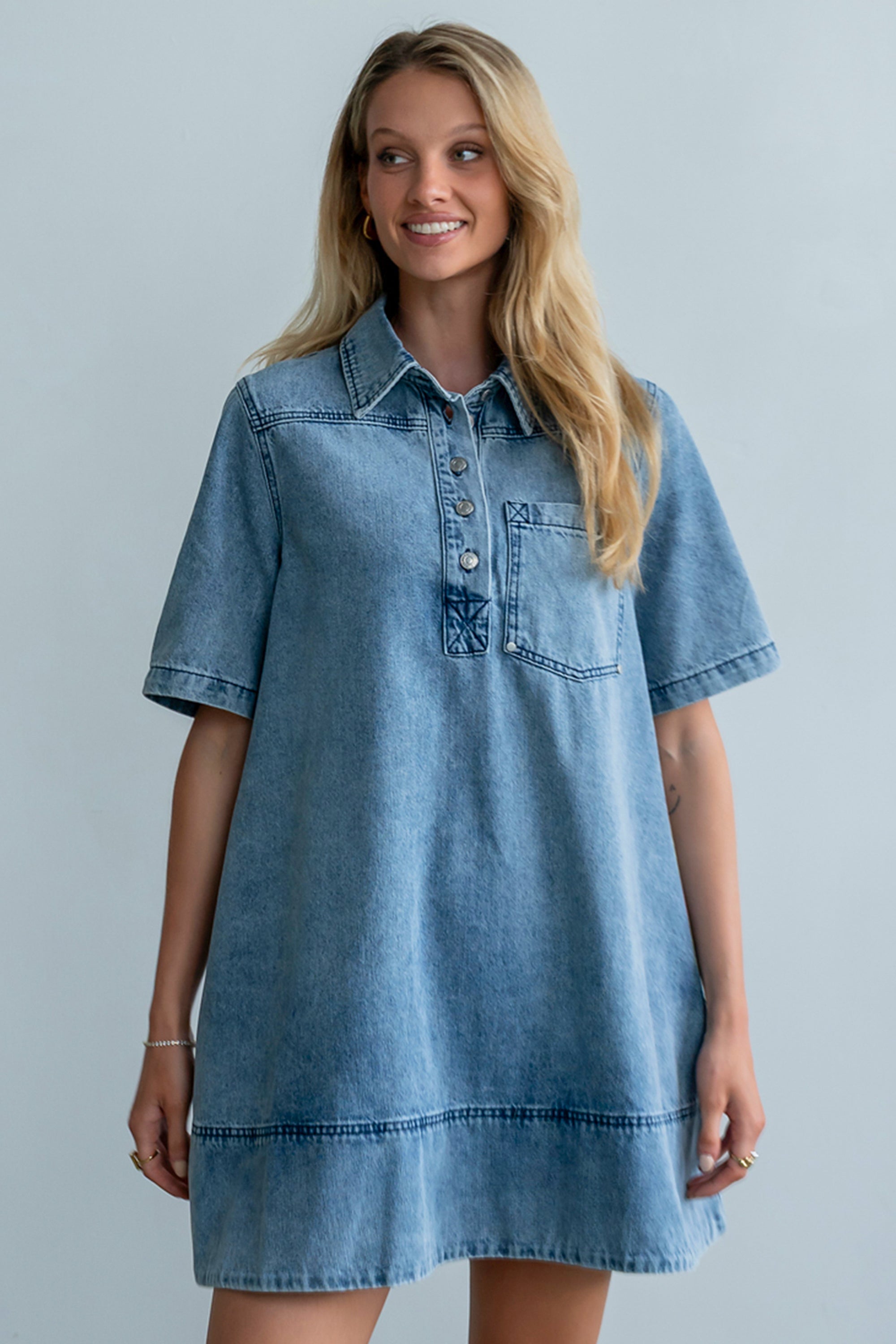Julia Denim Midi Dress