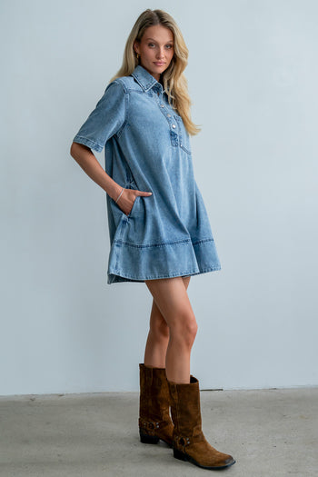 Julia Denim Midi Dress
