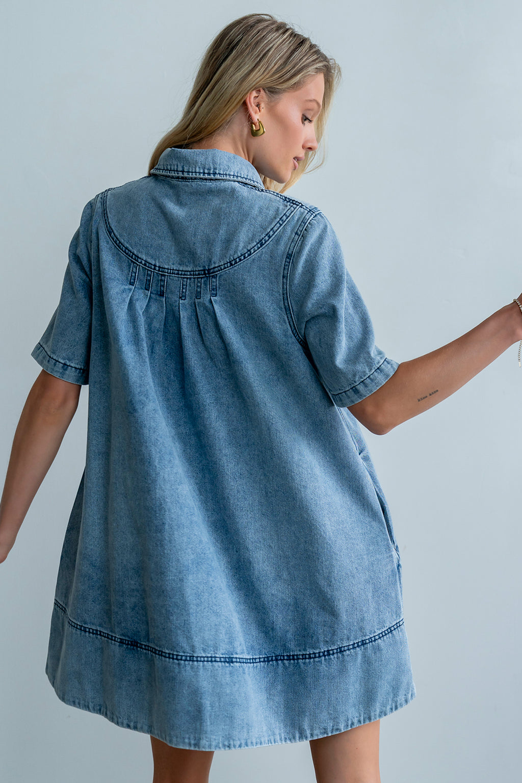 böhme Julia Denim Midi Dress böhme Julia Denim Midi Dress