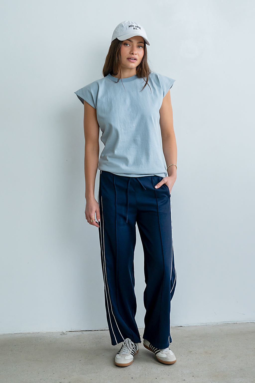 Vinnie Muscle Tee in Blue