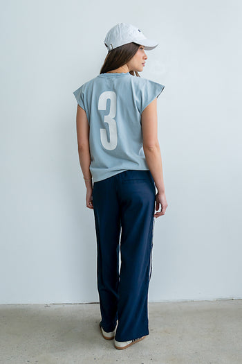 Vinnie Muscle Tee in Blue