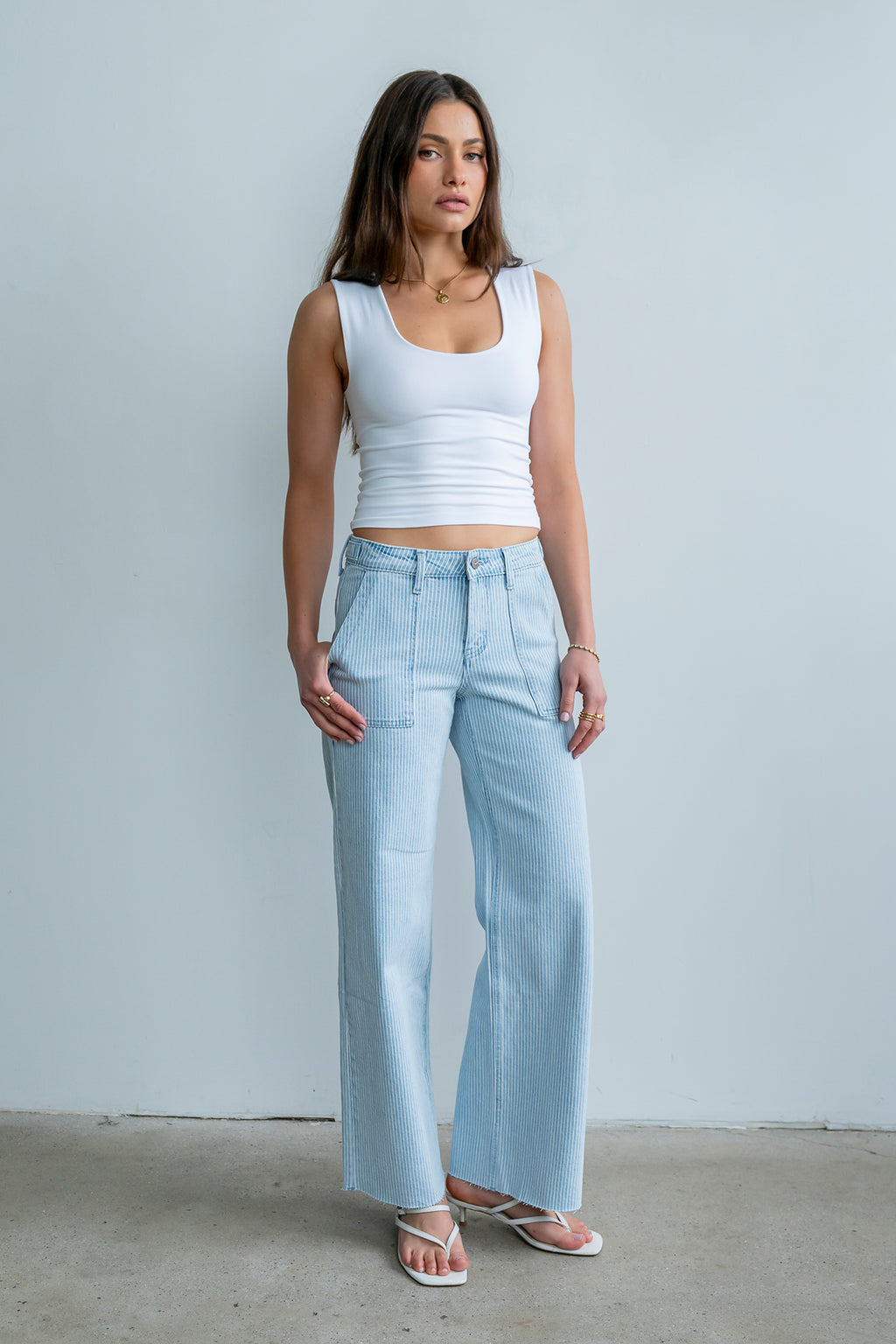 Millie Tank Top in White