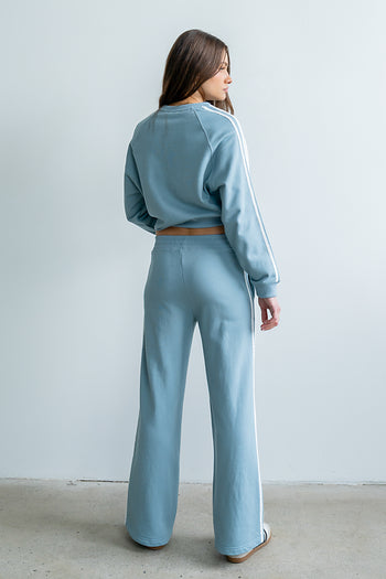 Mickey Wide Leg Jogger in Blue