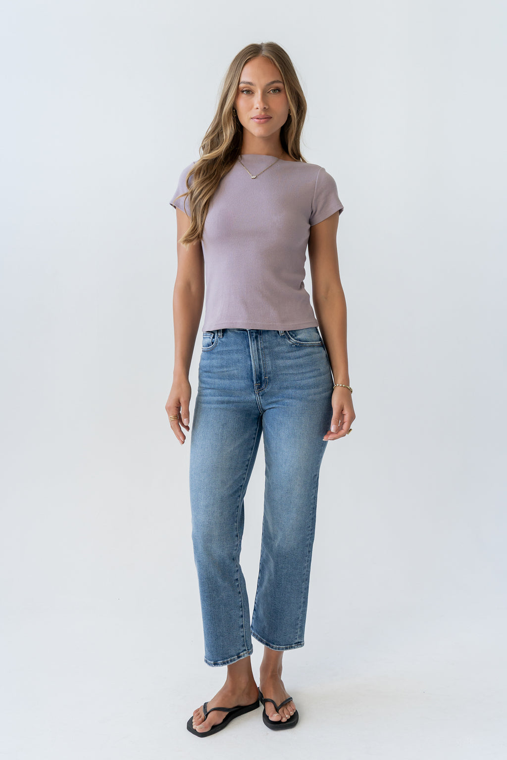 Martha Boatneck Top in Lavender