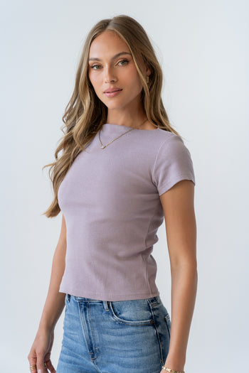 Martha Boatneck Top in Lavender