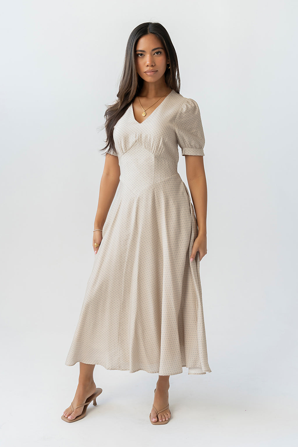 Ulani Polka Dot Midi Dress Ulani Polka Dot Midi Dress