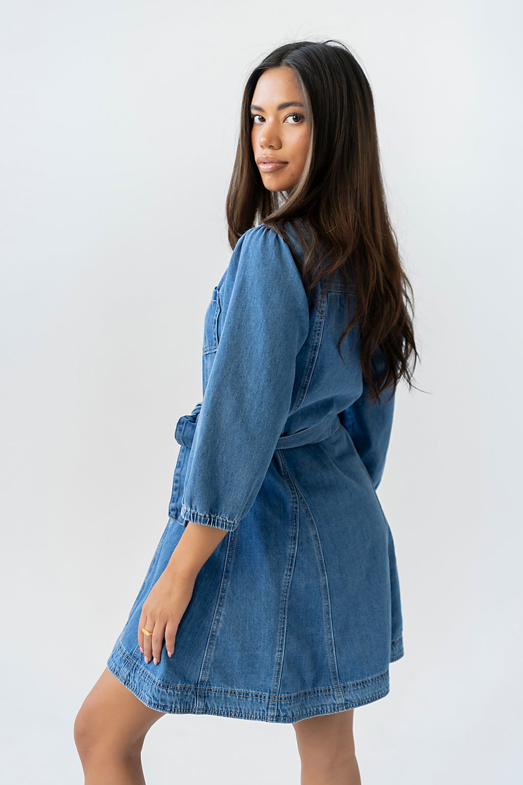 carters denim dress OshKosh B'gosh Girls Dark Wash Denim Long-Sleeve Dress