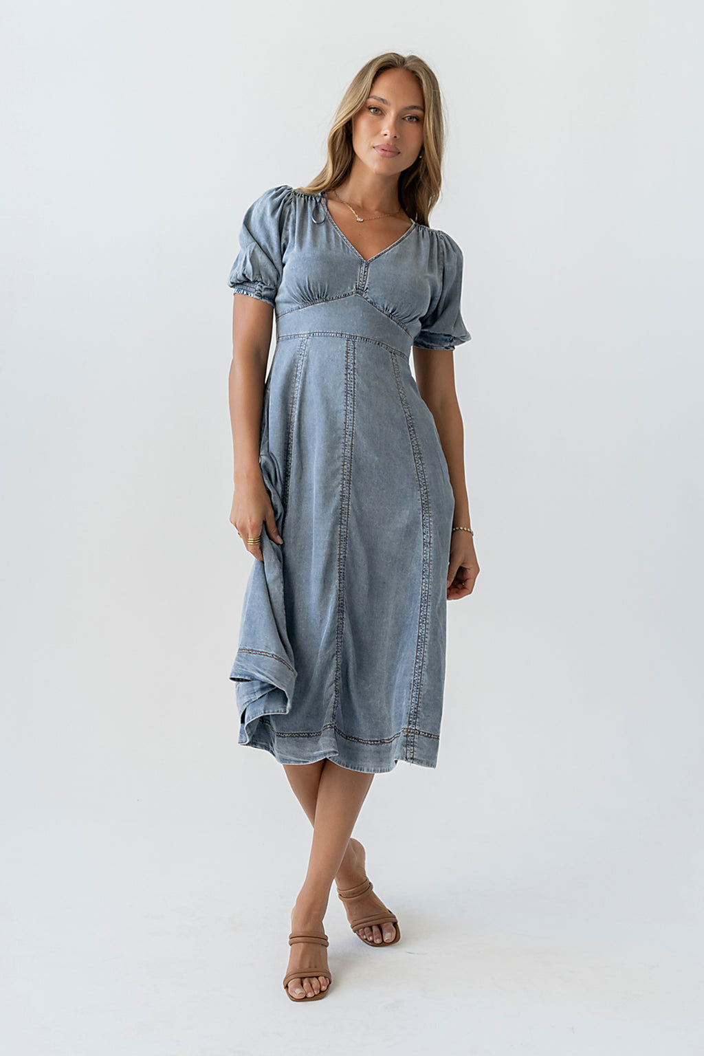 denim midi dress women Denim Dresses for Women Small Medium Large Size 4-12 Button Up A-Line Midi Blue