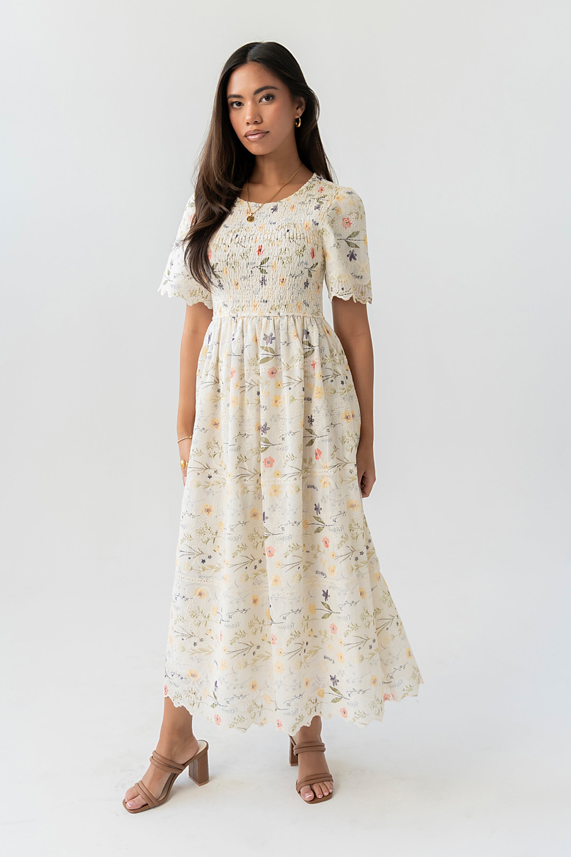 aurelia lace midi dress Aurelia Satin V-Neck Midi Dress