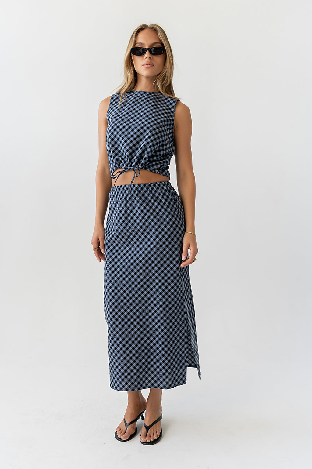 Baylor Plaid Midi Skirt