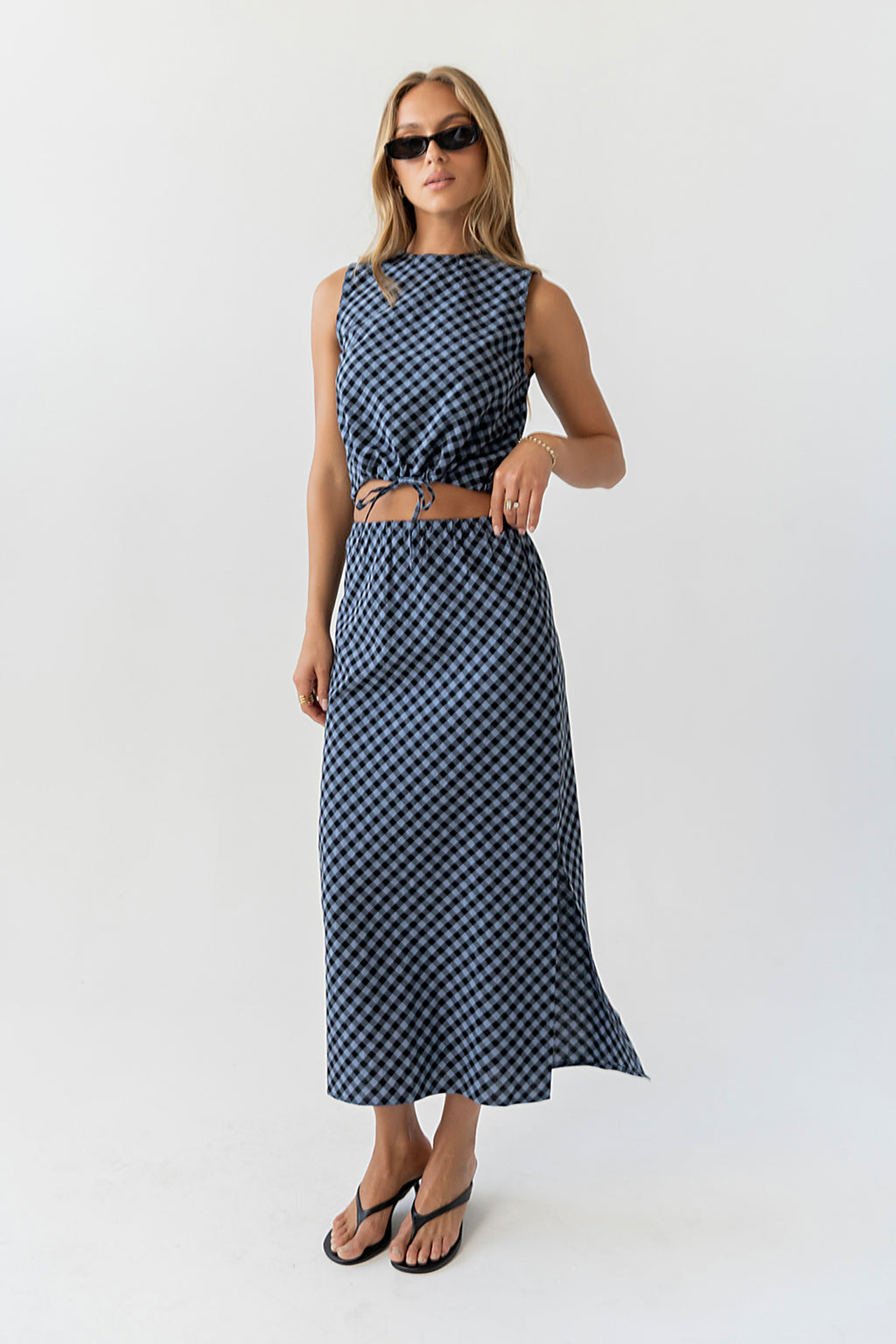 Baylor Plaid Midi Skirt