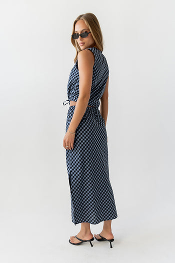 Baylor Plaid Midi Skirt