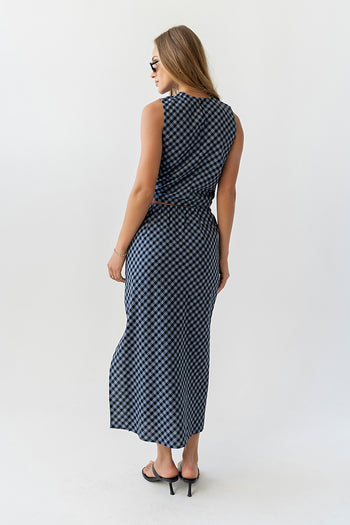 Baylor Plaid Midi Skirt
