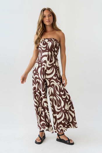 Anya Sleeveless Abstract Jumpsuit
