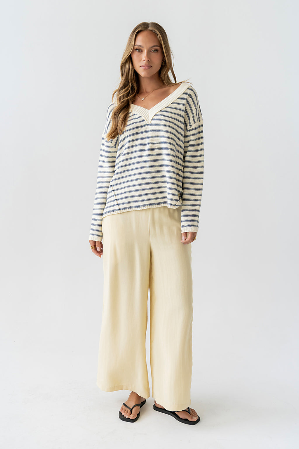 Amberly Striped Oversized Sweater