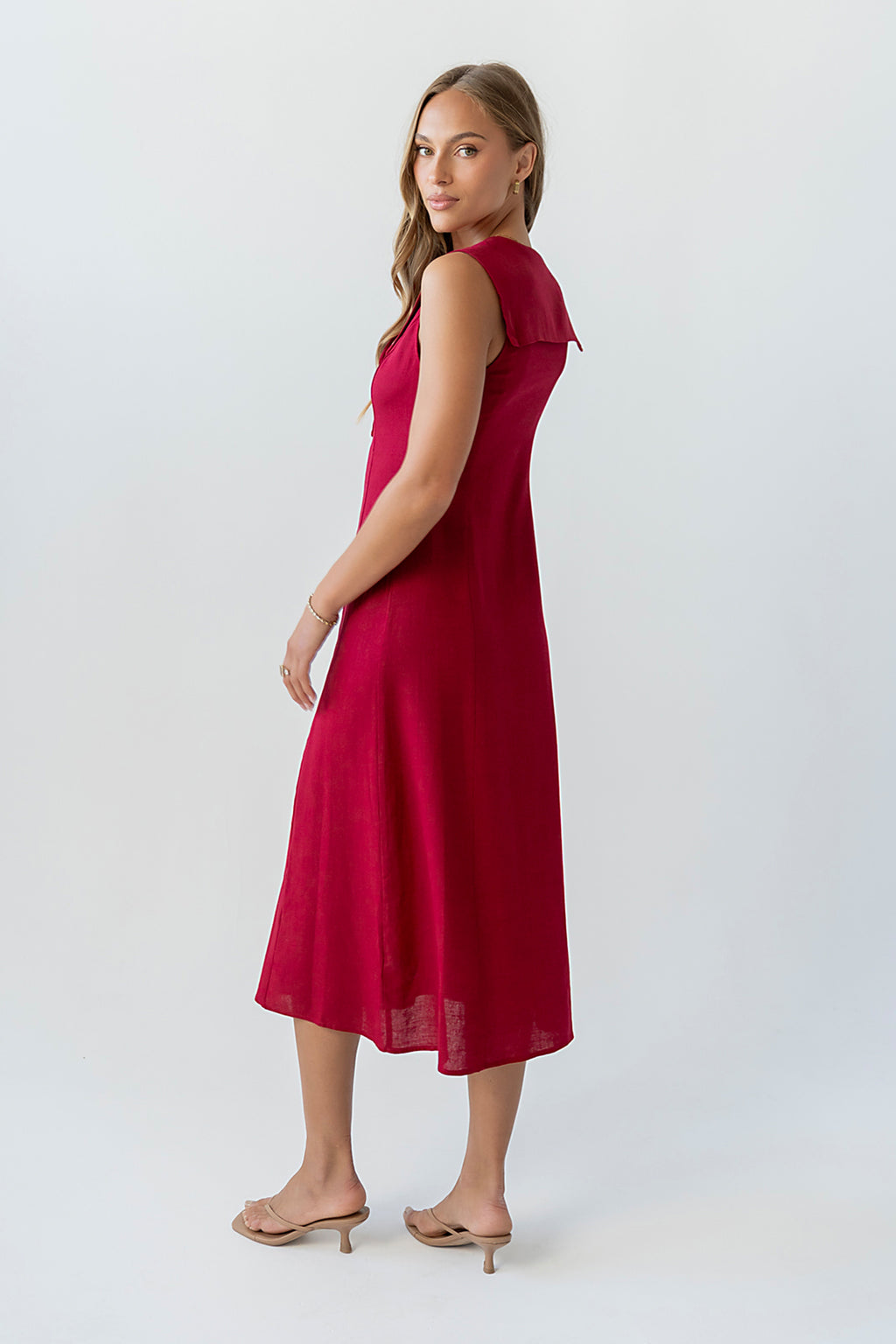 red button down maxi dress Buy Friends Like These Red Long Sleeve Button Through Midi Shirt Dress from Next USA
