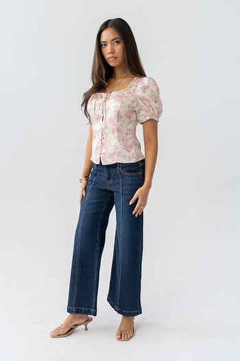 Faith Floral Blouse in Pink