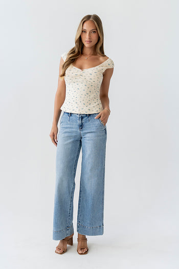 Winston Floral Tank in Off White