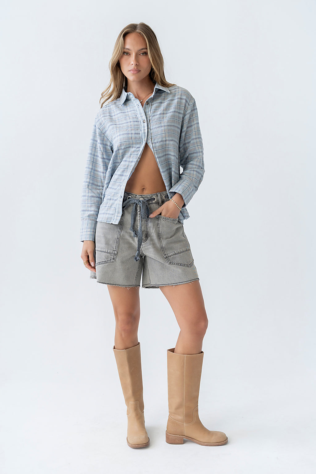 Jodie Plaid Button Up