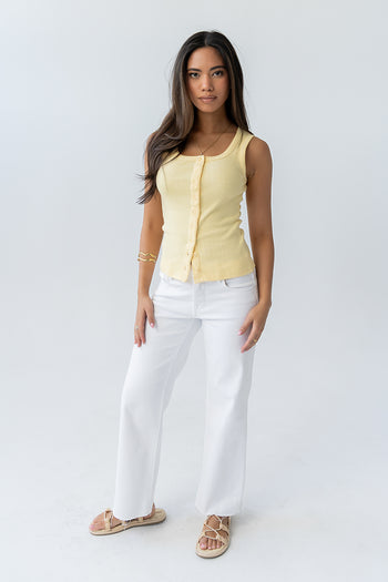 Apollo Knit Tank Top in Yellow