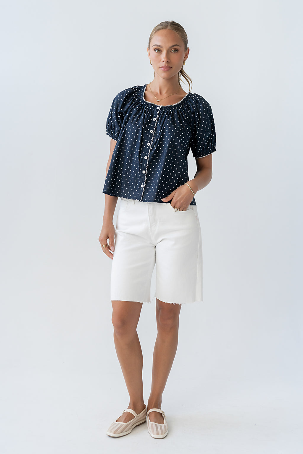 Dasha Polka Dot Blouse