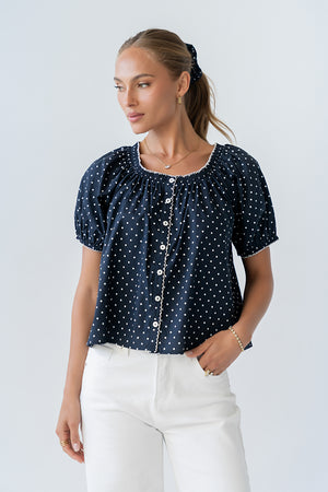 Dasha Polka Dot Blouse