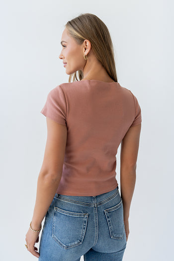 Martha Boatneck Top in Marsala