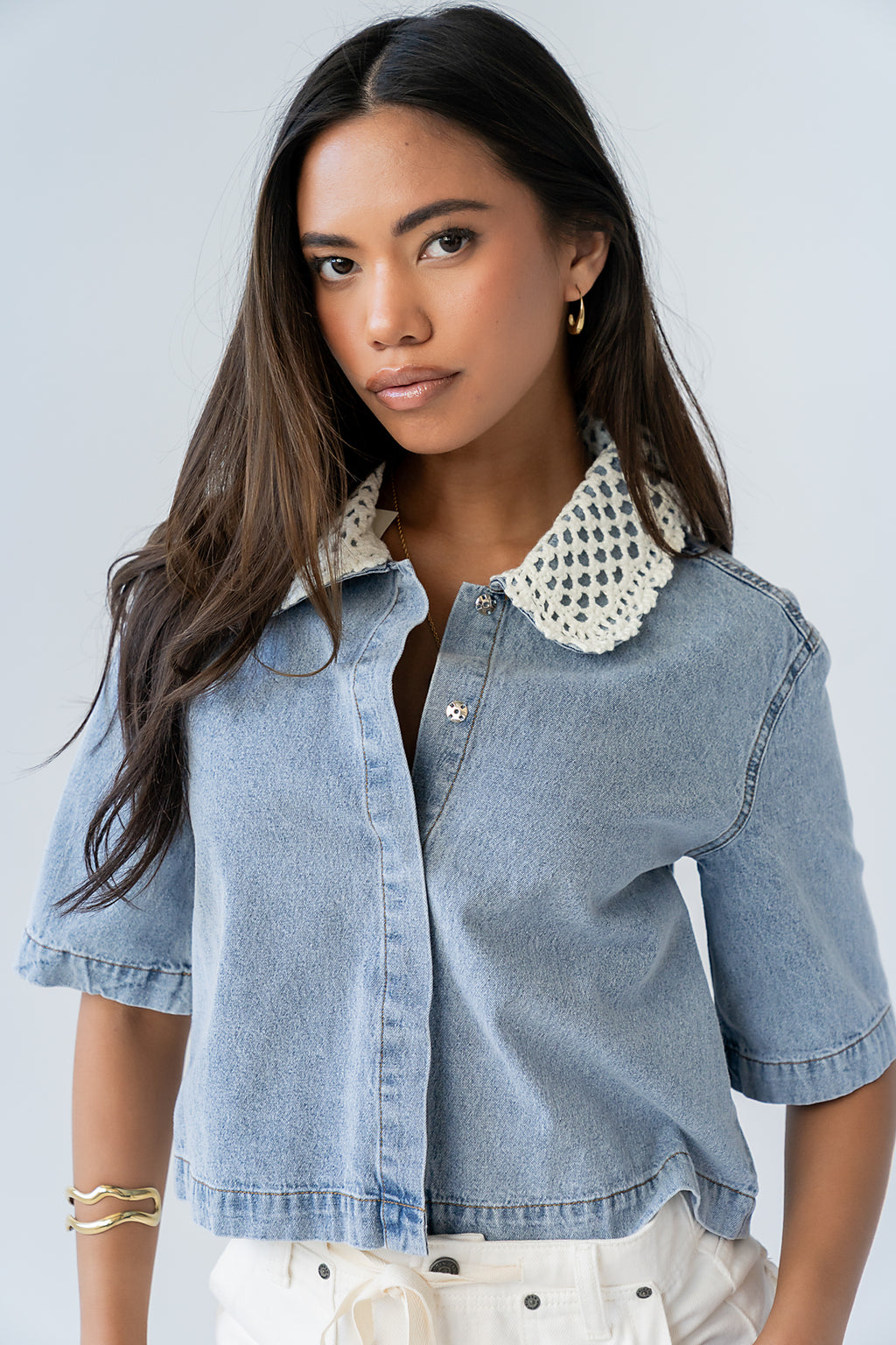 Pierce Denim Blouse