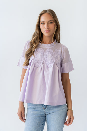 Estelle Mesh Top in Lavender