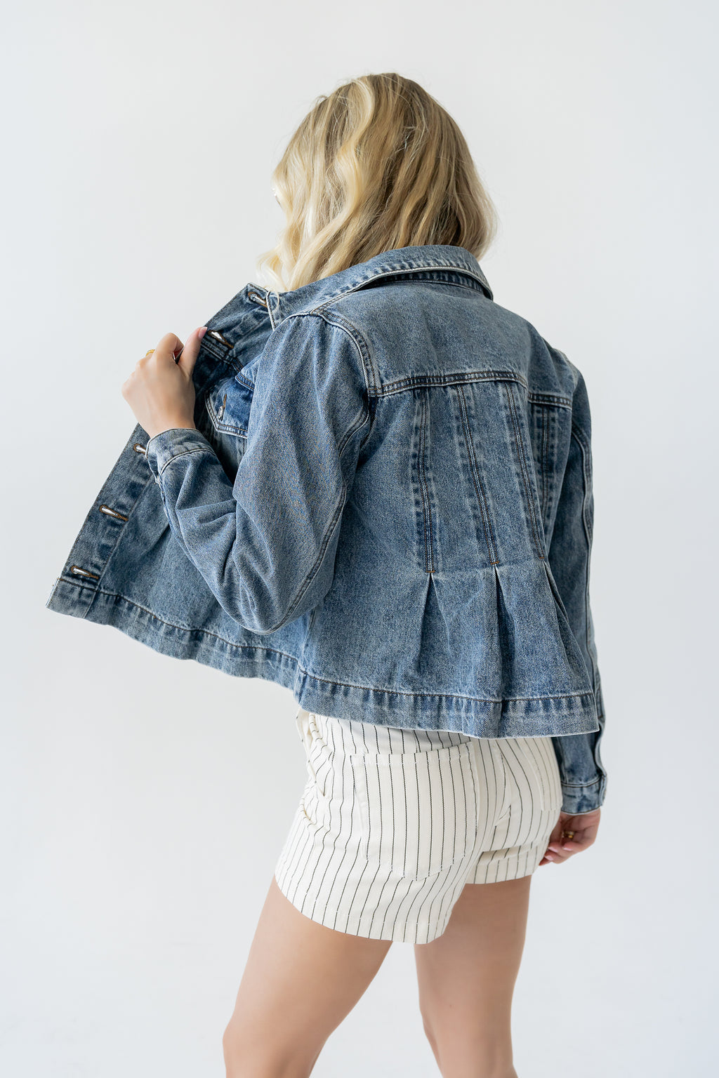 Riley Peplum Denim Jacket