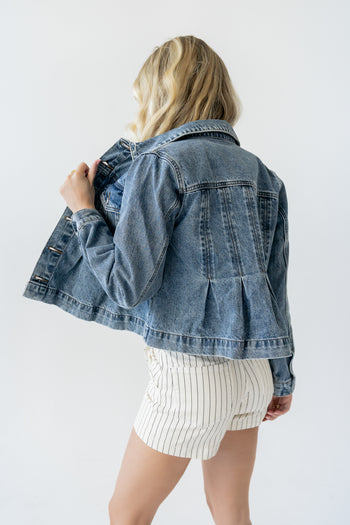 Riley Peplum Denim Jacket