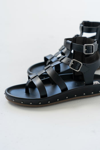 Martin Strappy Sandals in Black