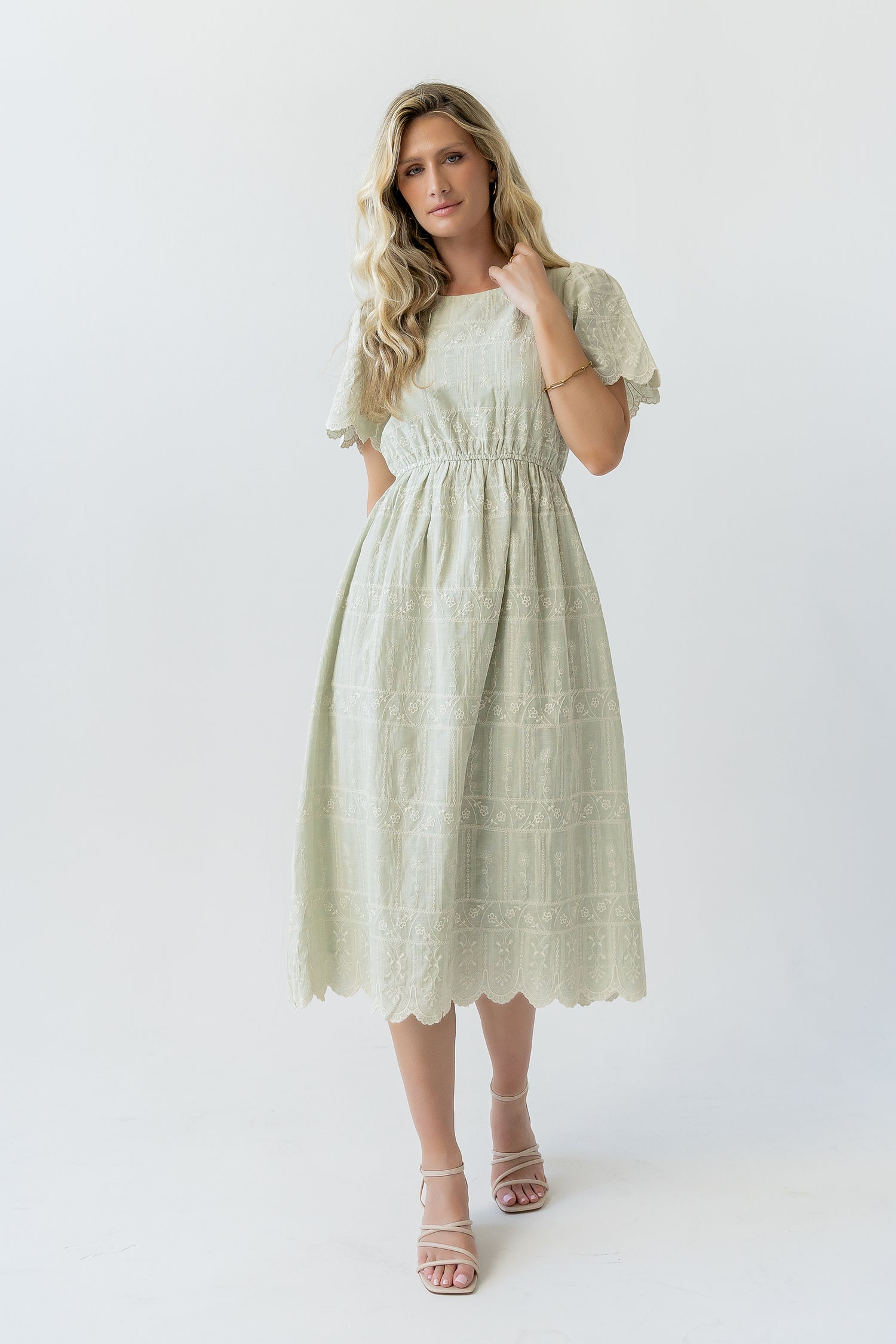 Embroidered Midi Dresses