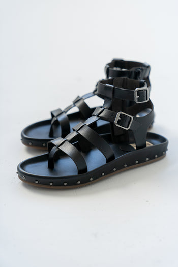 Martin Strappy Sandals in Black