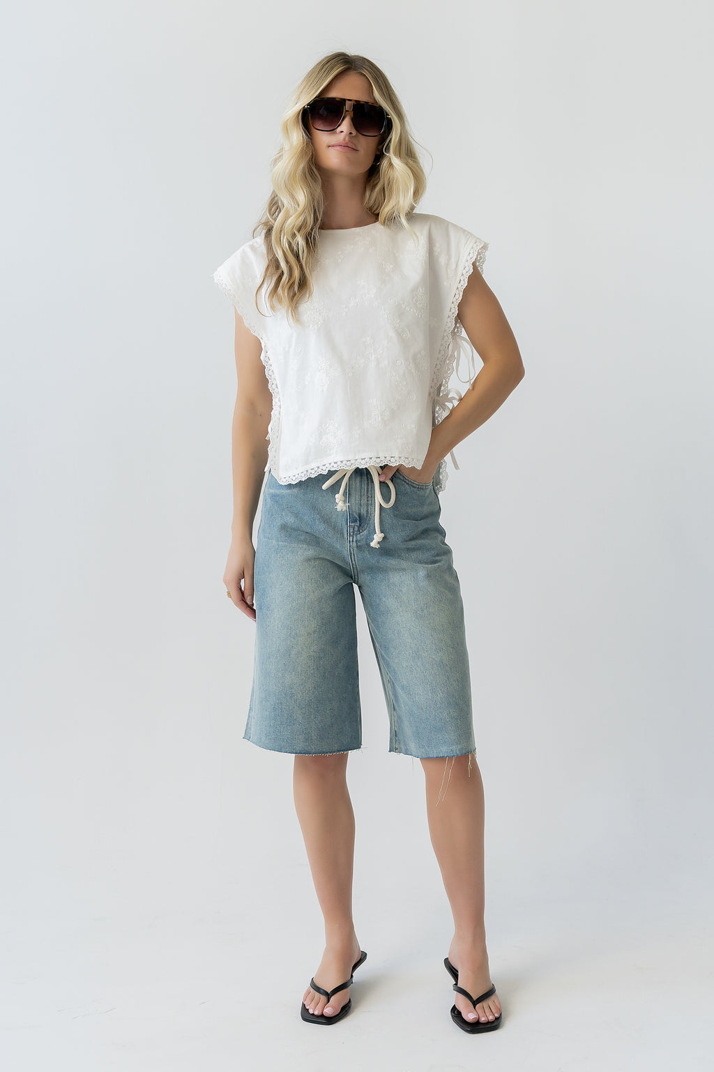 Shawn Denim Bermuda Shorts