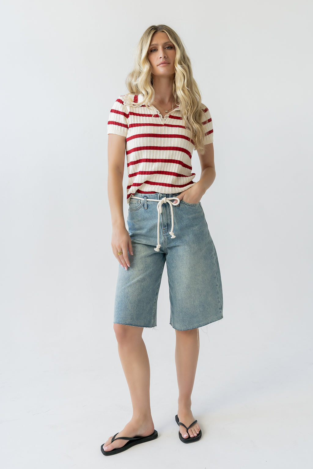 Shawn Denim Bermuda Shorts
