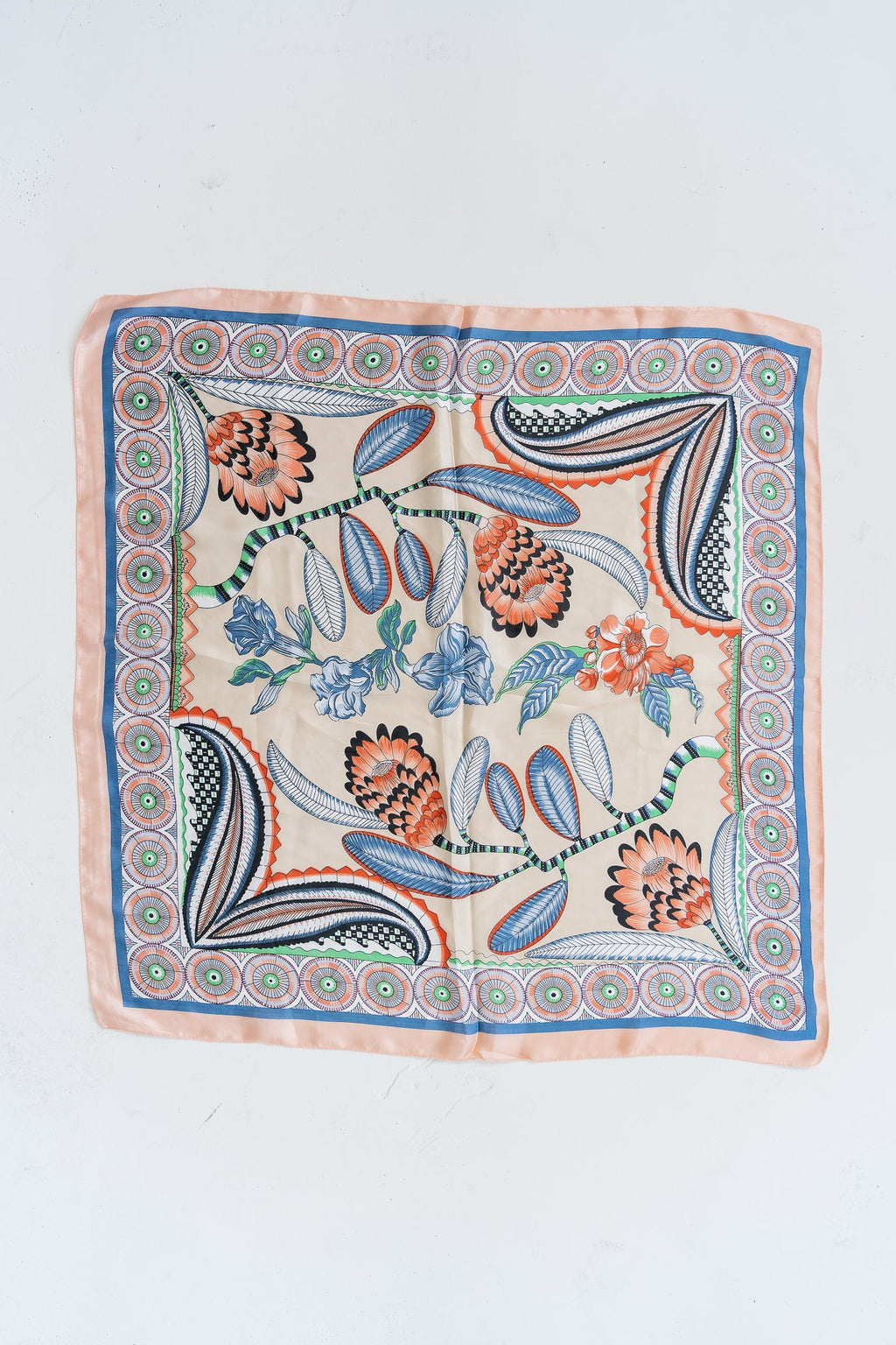 Micah Floral Bandana Scarf in Peach