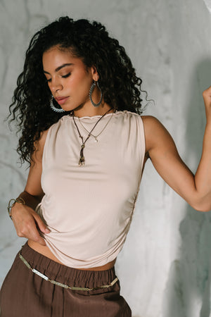 Maia Braided Top in Bone