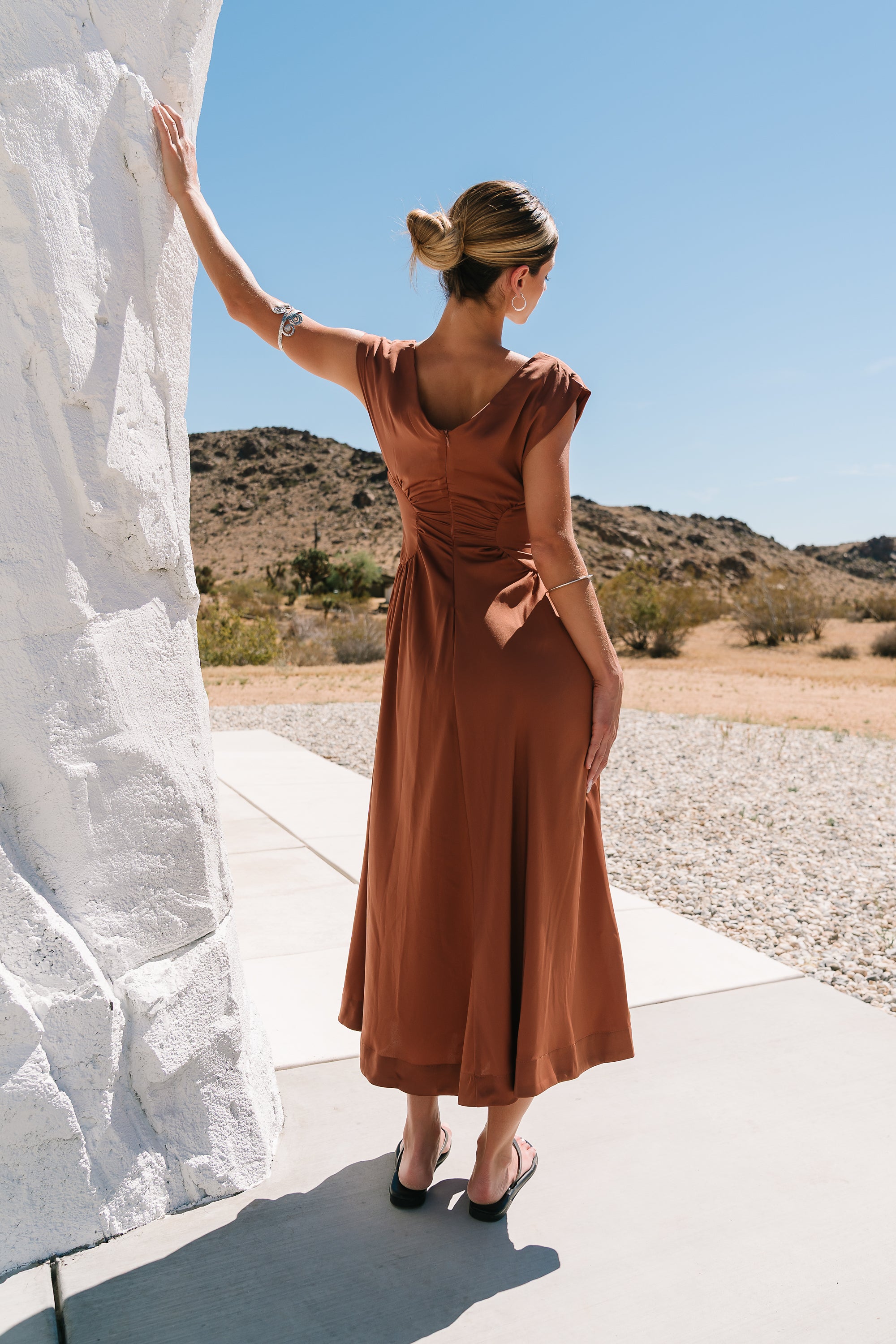 Nora Midi Dress in Terracotta Nora Midi Dress in Terracotta