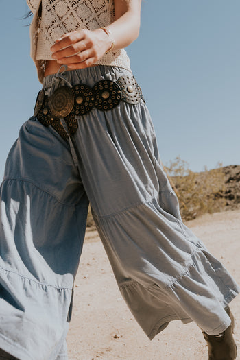Asha Tiered Pants in Blue