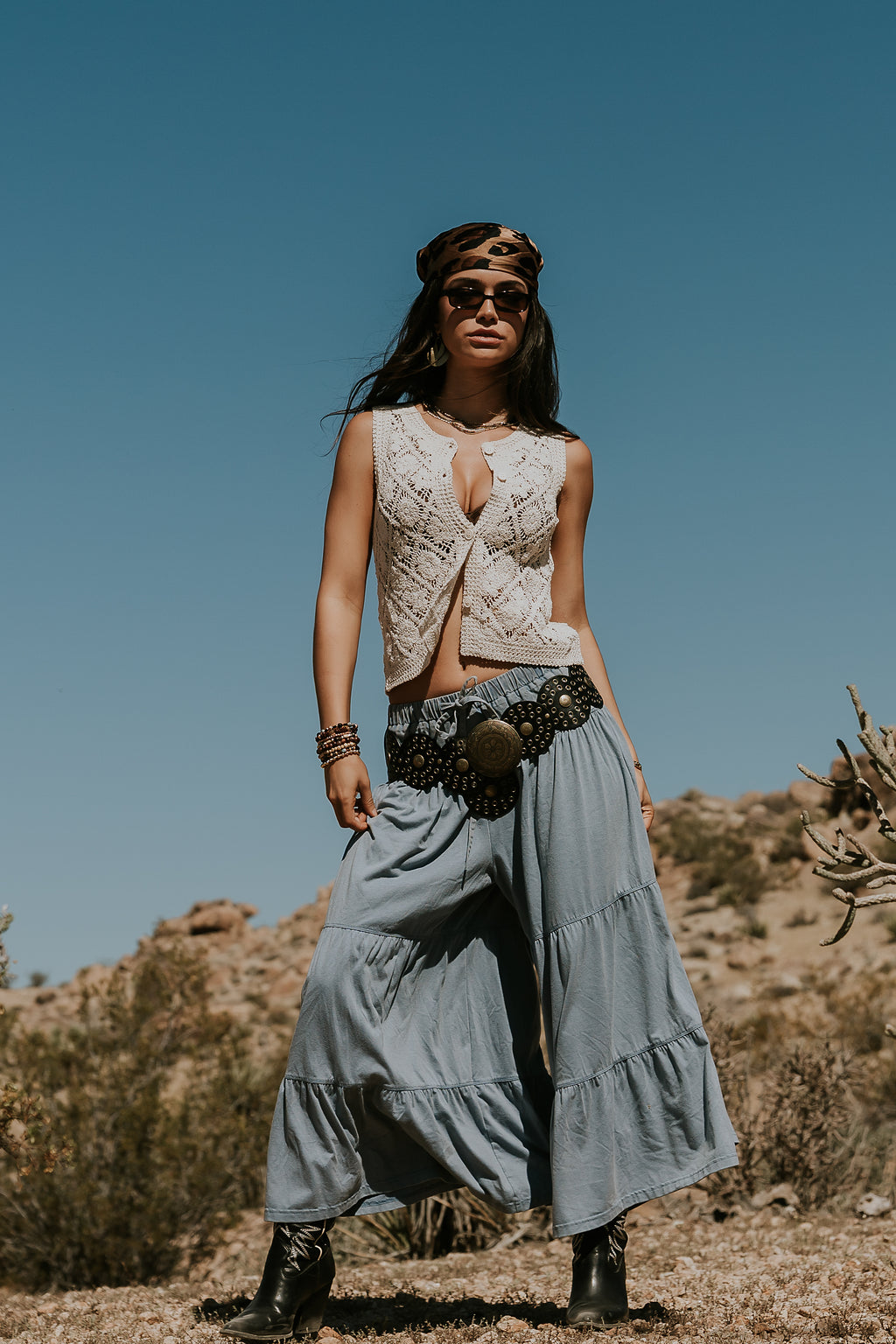 Kiara Crochet Button Vest
